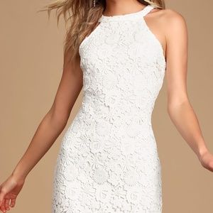 Lulus Love Poem Ivory Lace Dress